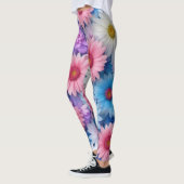 Floral Burst Leggings met roze, wit en blauw (Links)
