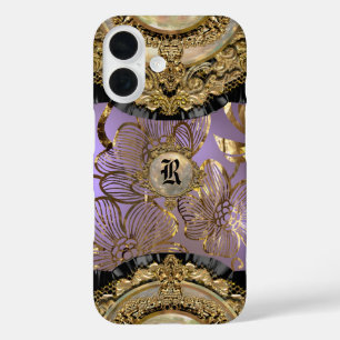 Floral Burst Viva Monogram Plus iPhone 16 Hoesje