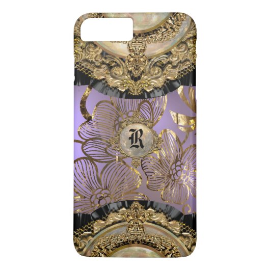 Floral Burst Viva Monogram Plus Case-Mate iPhone Case (Achterkant)