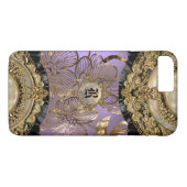 Floral Burst Viva Monogram Plus Case-Mate iPhone Case (Achterkant (Horizontaal))