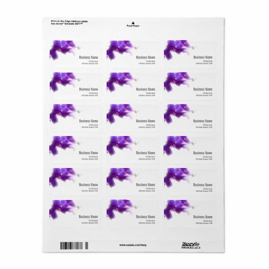 Floral Business Address Label (Full Sheet)