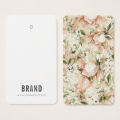 Floral Business Hang Label Kaart (Voorkant /achterkant)