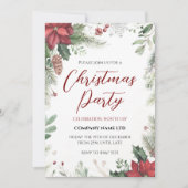 Floral Business Kerstfeest Uitnodiging (Voorkant)