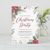 Floral Business Kerstfeest Uitnodiging (Staand voorkant)