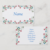 Floral Business of Profile Card Sjabloon Visitekaartje (Voorkant / Achterkant)