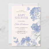 Floral butterflies baby shower kaart (Voorkant)