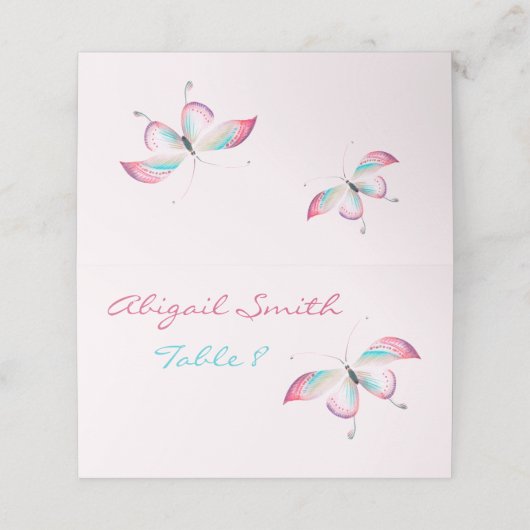 Floral & Butterflies Chinoiserie - Plaatskaarten Plaatskaartje (Buitenkant ongevouwen)