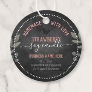 Floral Butterflies Custom Business Candle Bedankjes Labels