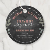 Floral Butterflies Custom Business Candle Bedankjes Labels (Voorkant)