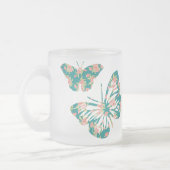  Floral Butterflies Matglas Koffiemok (Links)