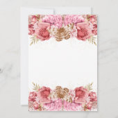 Floral Butterflies Pink Happy 15th Birthday Kaart (Achterkant)