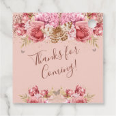 Floral Butterflies Pink Happy 16th Birthday Bedankjes Labels (Achterkant)