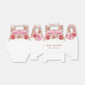 Floral Butterflies Pink Happy Birthday Bedankdoosjes (Uitgevouwen)