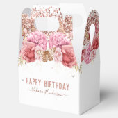 Floral Butterflies Pink Happy Birthday Bedankdoosjes (Geopend)