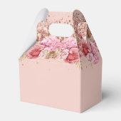 Floral Butterflies Pink Happy Birthday Favor Box Bedankdoosjes (Achterkant)