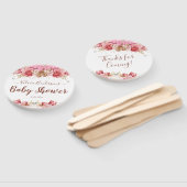 Floral Butterflies Roze Baby shower Handwaaier (Niet-gemonteerd)