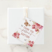 Floral Butterflies Roze Hartelijk dank voor uw apt Bedankjes Labels (In situ)