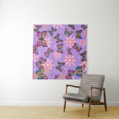 Floral Butterflies Tapestry – Natuur Muurkunst Wandkleed (In Situ (horizontaal))