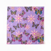 Floral Butterflies Tapestry – Natuur Muurkunst