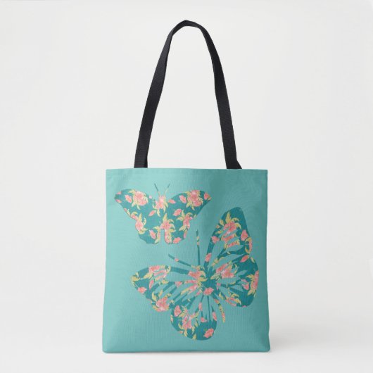  Floral Butterflies Tote Bag (Voorkant)