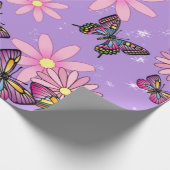 Floral Butterflies Wrapping Paper Cadeaupapier (Hoek)