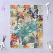 Floral & Butterfly Abstracte kunst College Decoupa Tissuepapier (Craft)