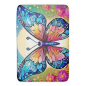 Floral Butterfly Art Design Badmat (Voorkant Verticaal)