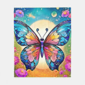 Floral Butterfly Art Design Fleece Deken (Voorkant)