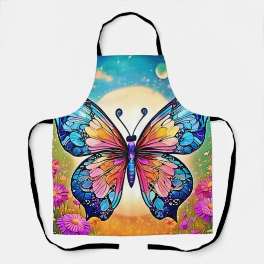 Floral Butterfly Art Design Schort (Voorkant)