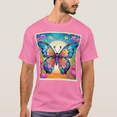 Floral Butterfly Art Design T-shirt (Voorkant)