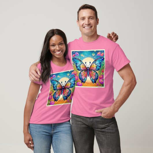 Floral Butterfly Art Design T-shirt (Unisex)