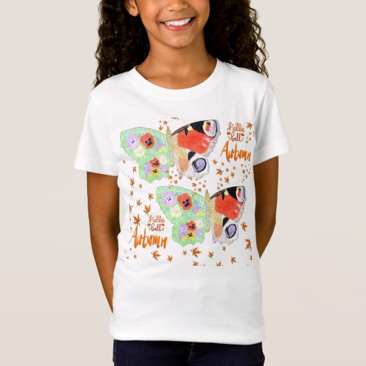 Floral Butterfly Autumn T-shirt (Voorkant)