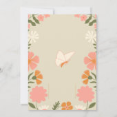 Floral Butterfly Baby Shower Invitation (Achterkant)