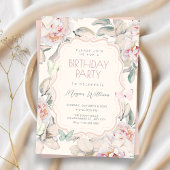 Floral butterfly birthday kaart