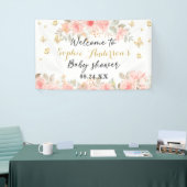 Floral Butterfly Blush roze Baby shower Gold Spandoek (Beurs)