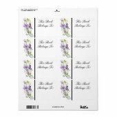Floral Butterfly Book Label (Full Sheet)