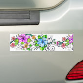 Floral Butterfly Bumpersticker (Op auto)