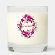 Floral Butterfly Candle