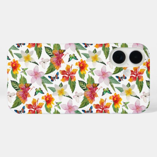 Floral Butterfly Case-Mate iPhone Case (Achterkant (horizontaal))