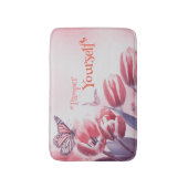 Floral Butterfly Delight Memory Foam Badmat (Voorkant Verticaal)