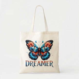 Floral Butterfly Dreamer Tote Bag