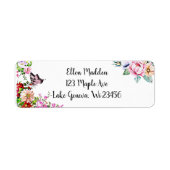  Floral Butterfly Etiket (Voorkant)