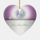 Floral Butterfly Fantasy Paars Keramisch Ornament (Achterkant)