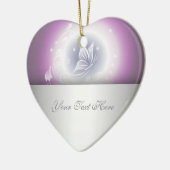 Floral Butterfly Fantasy Paars Keramisch Ornament (Links)