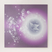 Floral Butterfly Fantasy Paars Legpuzzel (Horizontaal)