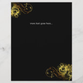 Floral Butterfly Flyer Salon Spa Gold Black (Achterkant)