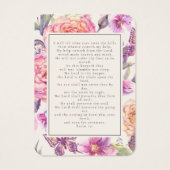 Floral Butterfly Foto Memorial Prayer Kaart (Achterkant)