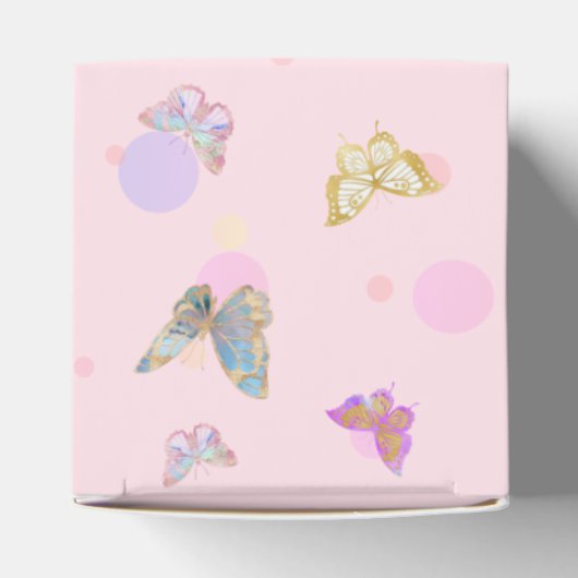 Floral Butterfly Garden Ribbon Party Favor Box Bedankdoosjes (Bovenkant)