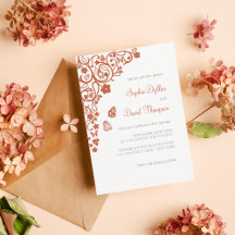 Floral Butterfly Garden Terracotta Boho Wedding