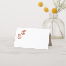 Floral Butterfly Garden Terracotta Wedding Plaatskaartje